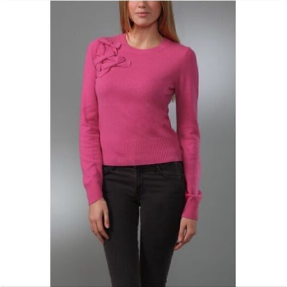 Y2K Juicy Couture Wool and Cashmere Bow Sweater in Heathered Gray Size Small - Picture 8 of 10